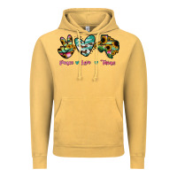 Vintage Mustard Peace Love Texas Vintage Hoodie - RanaPortraitStore