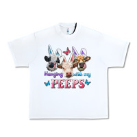 White Hanging With My Peeps Cows Urban Heavy Tee - RanaPortraitStore