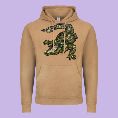 Alligator Vintage Hoodie Designed By Barkaloodesign