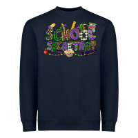 Navy school secretary mardi gras Heavyweight Sweatshirt - CowGirlArtShop