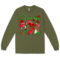 Army Green It's In My Dna Mexico Long Sleeve Tee - texasbilliewilder