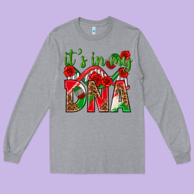 It's In My Dna Mexico Long Sleeve Tee Designed By Texasbilliewilder