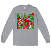 Heather Grey It's In My Dna Mexico Long Sleeve Tee - texasbilliewilder
