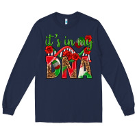 Navy It's In My Dna Mexico Long Sleeve Tee - texasbilliewilder