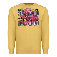 Antique Gold in october we wear pink and watch football Premium Sweatshirt - FaDigitalArtStudio