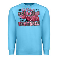 Ocean Blue in october we wear pink and watch football Premium Sweatshirt - FaDigitalArtStudio