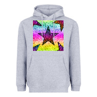 Heather Grey zebra glitter star seamless pattern Heavyweight Hoodie - BundleAndBundleShop