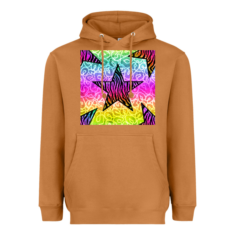 Zebra Glitter Star Seamless Pattern Heavyweight Hoodie by BundleAndBundleShop | Teevron