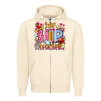 Sandshell Easter Day One hip Teacher Zipper Hoodie - OliviaCreatesArt