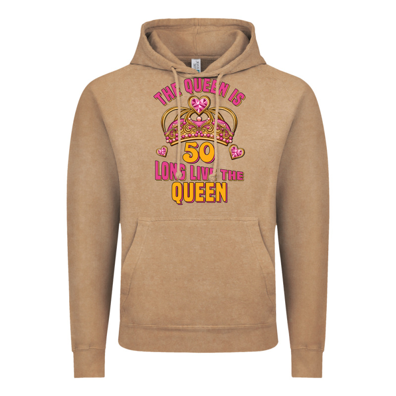 The Queen Is 50 Long Live The Queen Vintage Hoodie by Jasminsmagicworld | Teevron