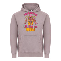 Vintage Zinc the queen is 50 long live the queen Vintage Hoodie - Jasminsmagicworld