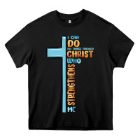 Black i can do all things through christ who strengthens Heavy Core Tee - MaliasSmallBusiness