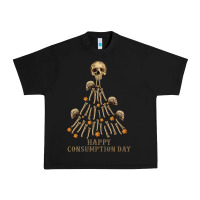 Black Happy Consumption Day Urban Heavy Tee - RanaPortraitStore
