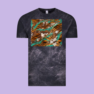 Tiger Cowhide Tumbler Vintage Tee Designed By Barkaloodesign
