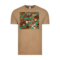 Vintage Coffee tiger cowhide tumbler Vintage Tee - BarkalooDesign