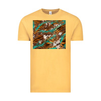 Vintage Mustard tiger cowhide tumbler Vintage Tee - BarkalooDesign