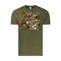 Vintage Olive tiger cowhide tumbler Vintage Tee - BarkalooDesign