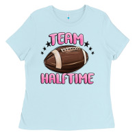 Baby Blue team halftime football Ladies Tee - MaliasSmallBusiness