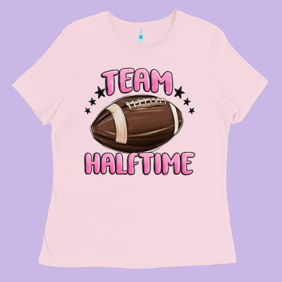 Team Halftime Football Ladies Tee Designed By Maliassmallbusiness