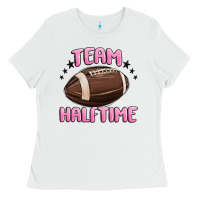 White team halftime football Ladies Tee - MaliasSmallBusiness