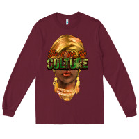Burgundy do it for the culture Long Sleeve Tee - NancyCooperArtShop