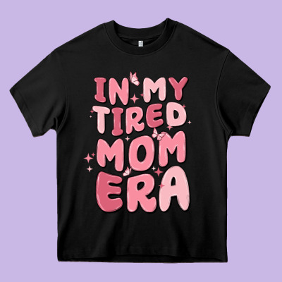 In My Tired Mom Era Heavy Core Tee Designed By Maliassmallbusiness