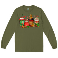 Army Green christmas cookies coffee Long Sleeve Tee - Jasminsmagicworld