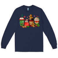 Navy christmas cookies coffee Long Sleeve Tee - Jasminsmagicworld