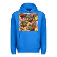 True Royal chicken and chicks with flowers seamless pattern Premium Hoodie - FaDigitalArtStudio