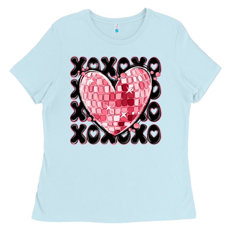 Xoxo Heart Valentine's Day Ladies Tee by MaliasSmallBusiness | Teevron