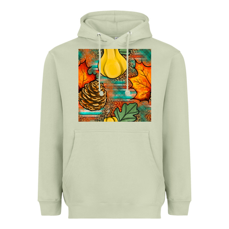 Fall Pumpkins Seamless Pattern Heavyweight Hoodie by BundleAndBundleShop | Teevron