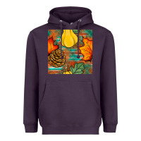 Plum fall pumpkins seamless pattern Heavyweight Hoodie - BundleAndBundleShop