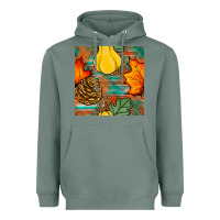 Sage fall pumpkins seamless pattern Heavyweight Hoodie - BundleAndBundleShop