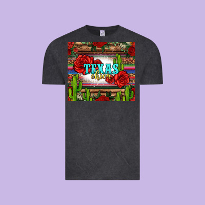 Texas Chica With Roses Vintage Tee Designed By Jasminsmagicworld
