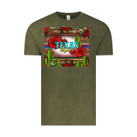 Vintage Olive texas chica with roses Vintage Tee - Jasminsmagicworld