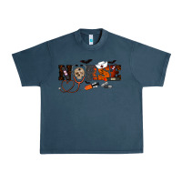 Midnight Navy Halloween Nurse Urban Heavy Tee - RanaPortraitStore