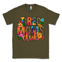 Army Green tired moms club Classic Tee - Artiststas