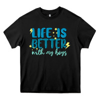 Black life is better with my boys Heavy Core Tee - MaliasSmallBusiness