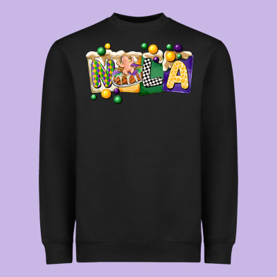 Nola Cake Mardi Gras Heavyweight Sweatshirt Designed By Cowgirlartshop