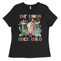 Black she kinda buck wild Ladies Tee - MaliasSmallBusiness
