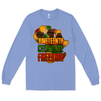 Colony Blue juneteenth celebrate freedom Long Sleeve Tee - NancyCooperArtShop