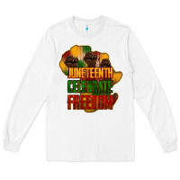 White juneteenth celebrate freedom Long Sleeve Tee - NancyCooperArtShop