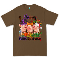 Cacao Happy Hallothanksmas Pigs Premium Tee - NancyCooperArtShop