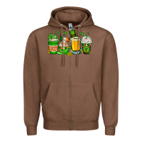 Chestnut St. Patrick's Day coffee cups Zipper Hoodie - OliviaCreatesArt