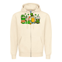 Sandshell St. Patrick's Day coffee cups Zipper Hoodie - OliviaCreatesArt