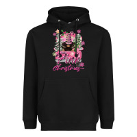 Black Pink Christmas Truck Gnome Heavyweight Hoodie - FaDigitalArtStudio