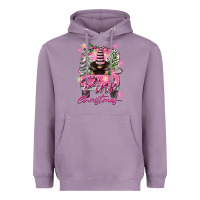 Lavender Pink Christmas Truck Gnome Heavyweight Hoodie - FaDigitalArtStudio