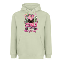 Matcha Pink Christmas Truck Gnome Heavyweight Hoodie - FaDigitalArtStudio