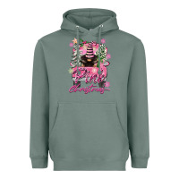 Sage Pink Christmas Truck Gnome Heavyweight Hoodie - FaDigitalArtStudio