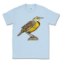 Dusty Blue Western Meadowlark Classic Tee - LillyAllenDesigns